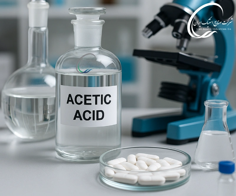استفاده از اسید استیک در سنتز ترکیبات دارویی و آنتی بیوتیک ها