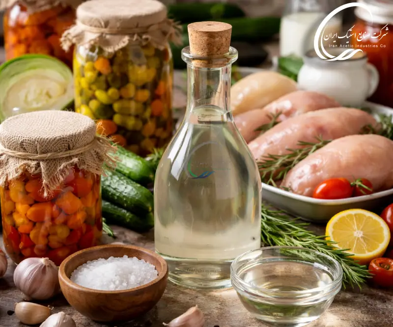 استفاده از اسید استیک در نگهداری مواد خوراکی
