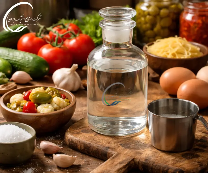 مصرف اسید استیک در صنایع غذایی