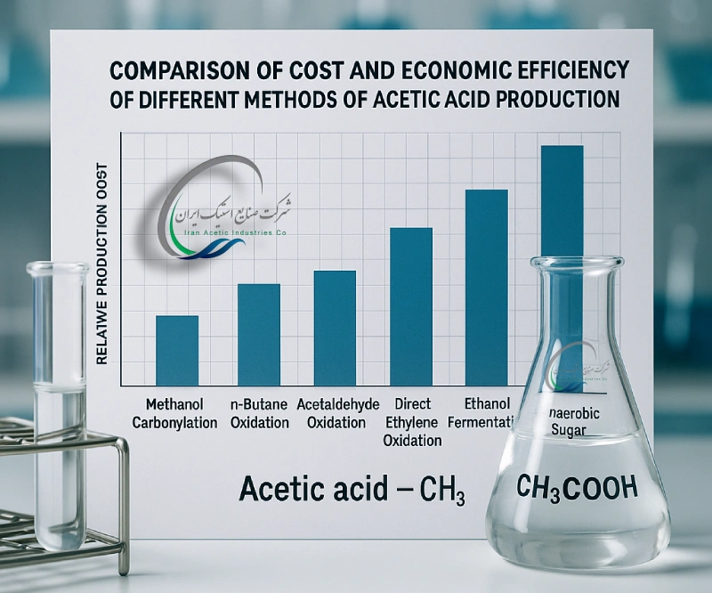 مقایسه هزینه و صرفه اقتصادی روش های مختلف تولید اسید استیک
