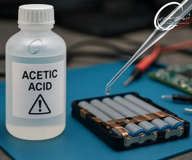 کاربرد اسید استیک در صنایع الکترونیک و باتری